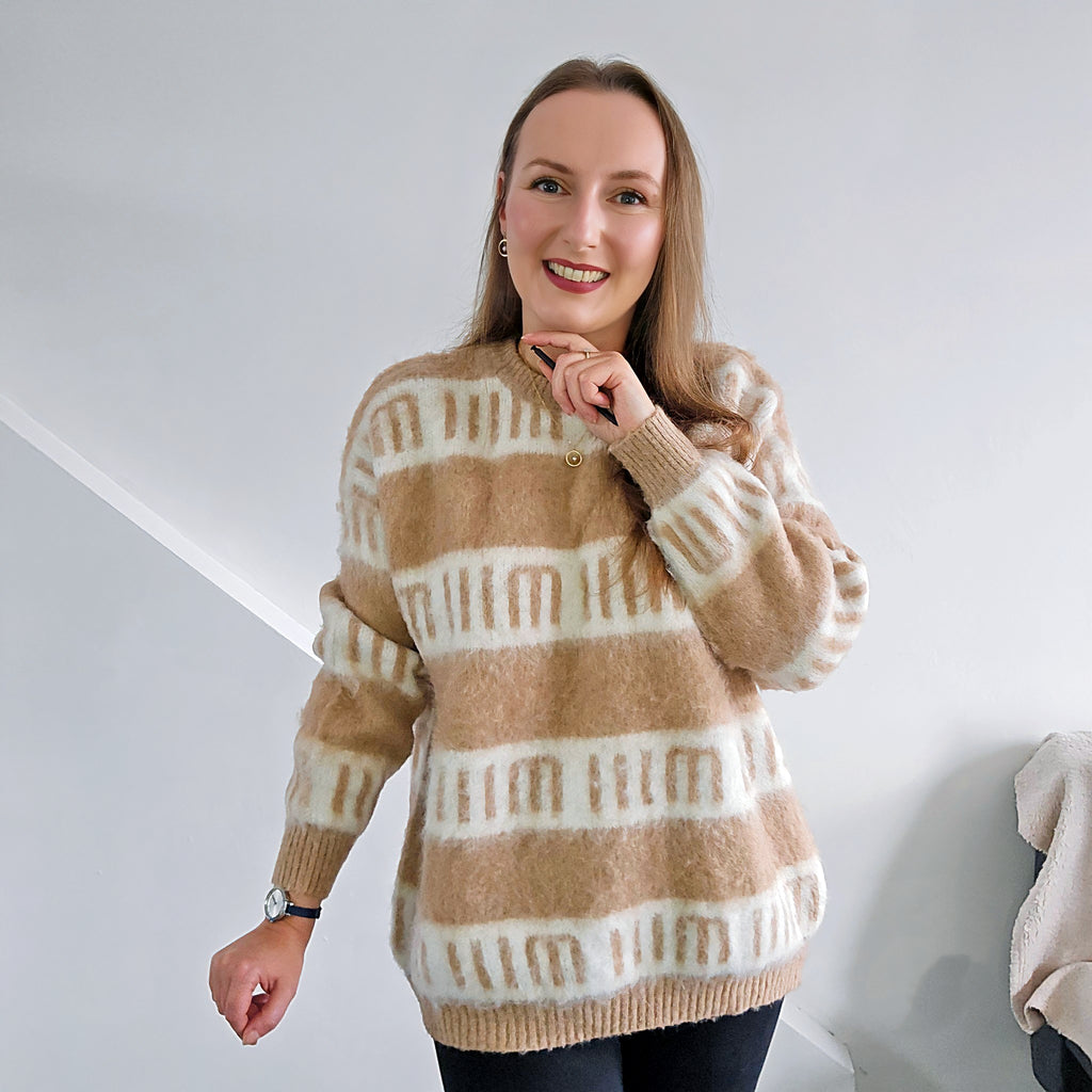 Sweter MIII - beżowy