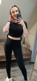 Crop - top - czarny