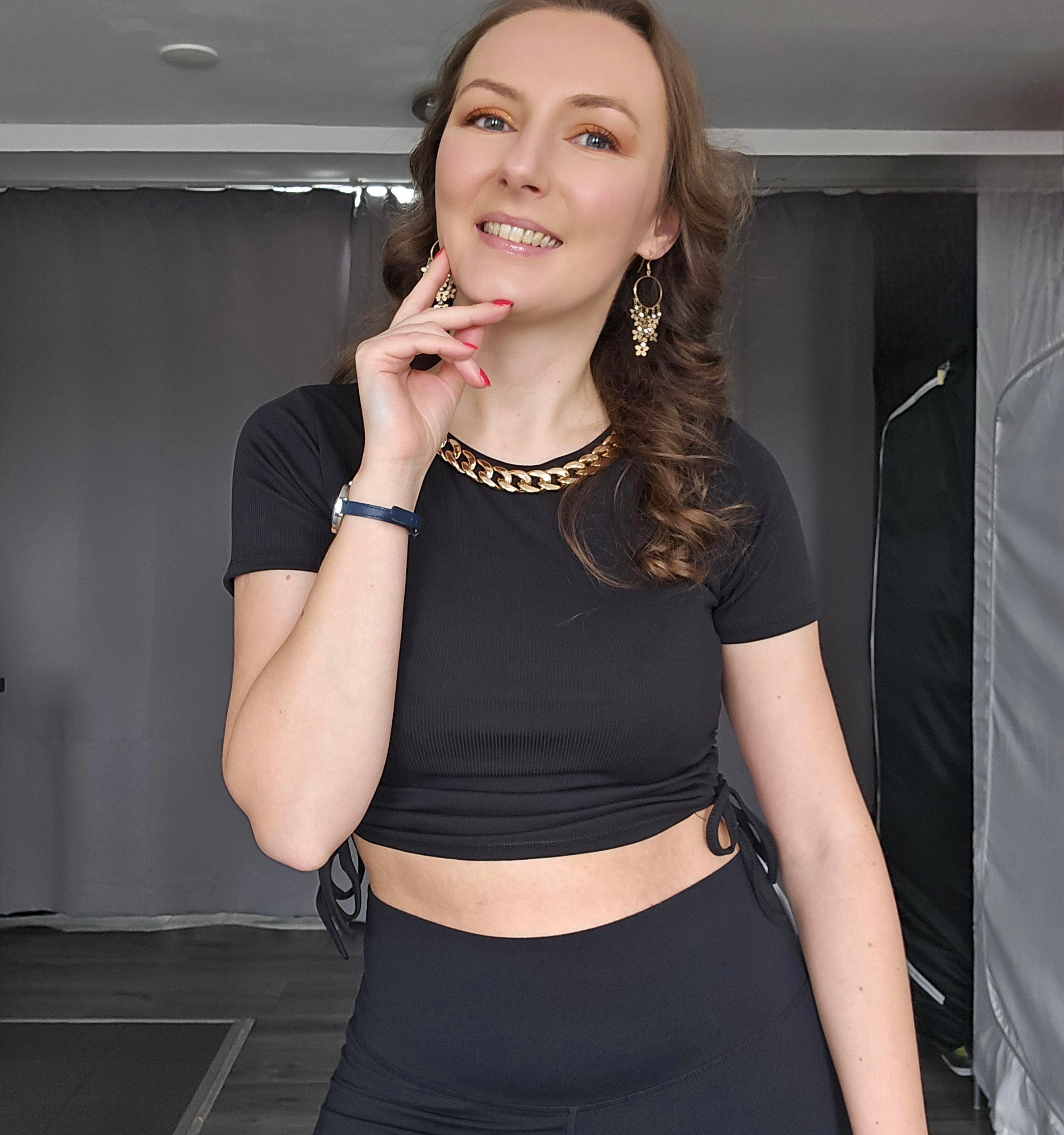 Crop - top - czarny