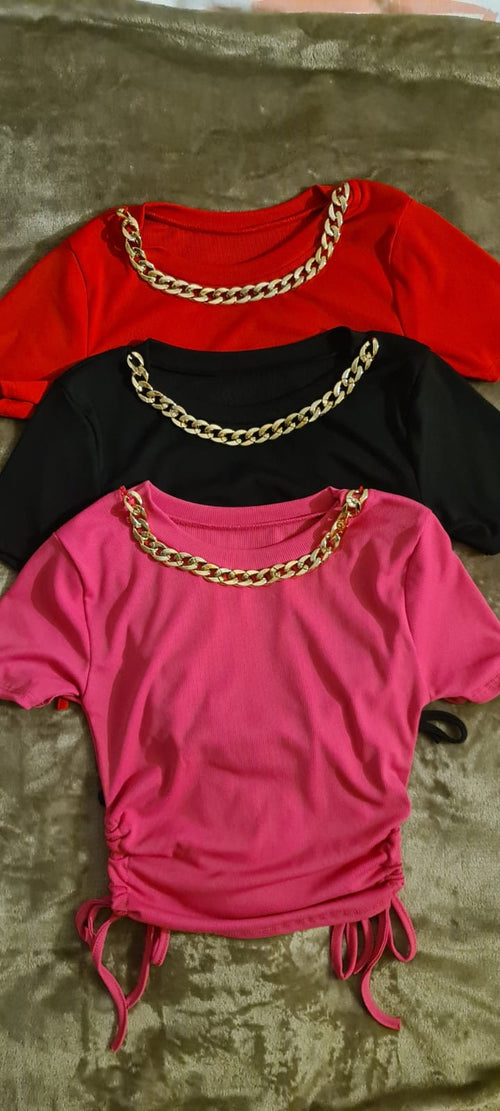 Crop - top - czerwony