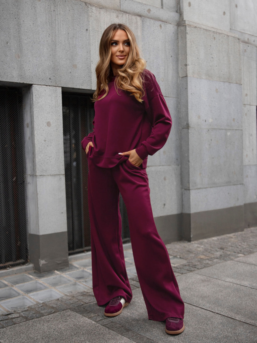 Komplet masełko Classic - bordo