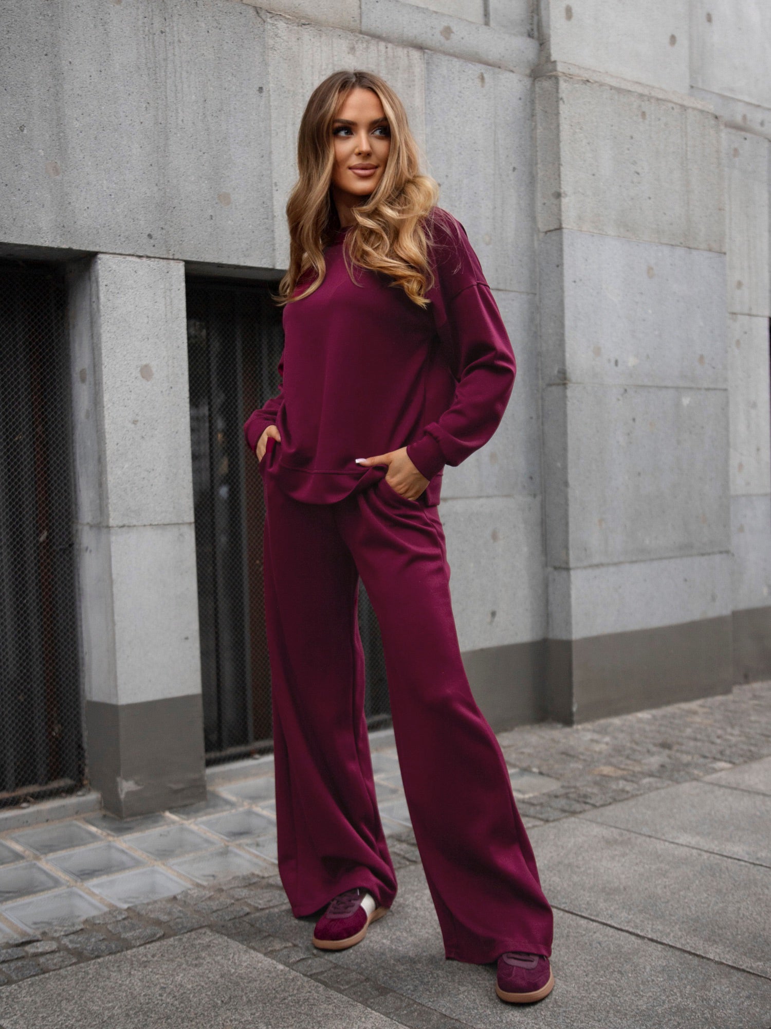 Komplet masełko Classic - bordo