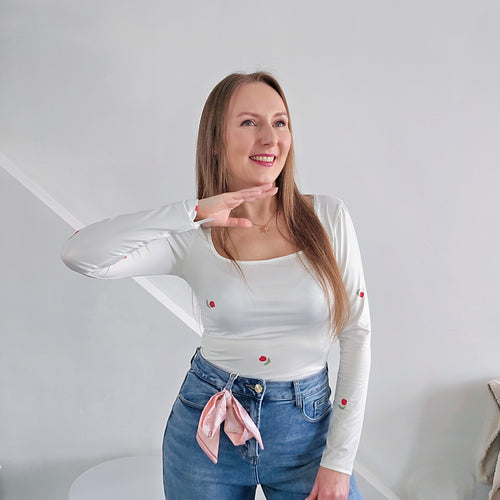 Bluzka tulipan - biała